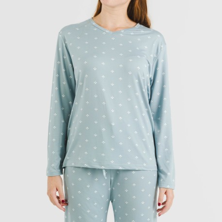 Pijama largo mujer soft Embera indigo