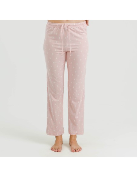 Pijama largo mujer soft Baby rosa palo