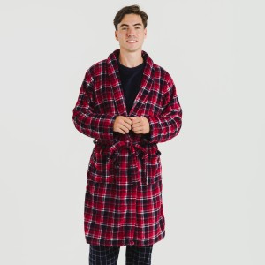 Bata coral hombre Cuadro Cocoro azul marino