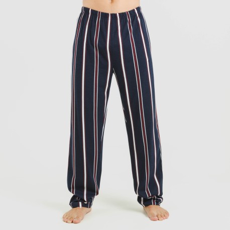 Pijama largo algodón hombre Lucio burdeos