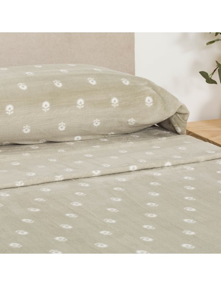 Juego de sábanas coralina Baby verde caceria