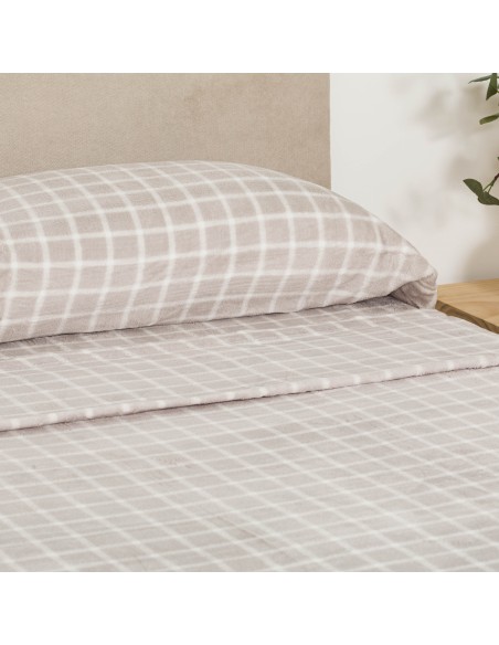 Juego de sábanas coralina Cuadro Roberto gris