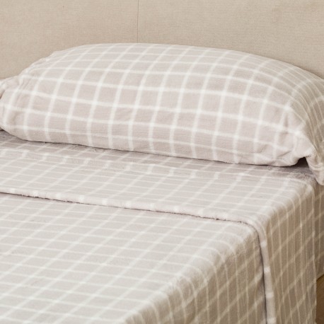 Juego de sábanas coralina Cuadro Roberto gris