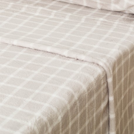 Juego de sábanas coralina Cuadro Roberto gris