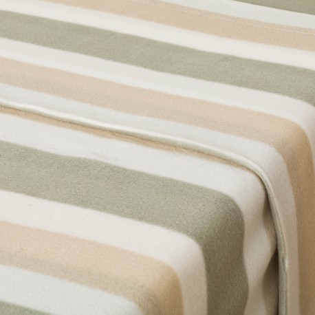 Juego de sábanas pirineo Raya Calcuta topo - verde seco