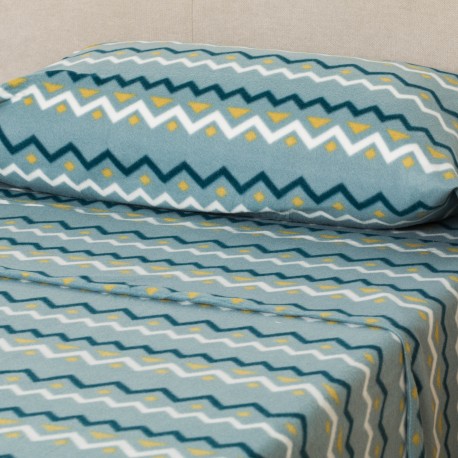 Juego de sábanas pirineo Beraun agua marina