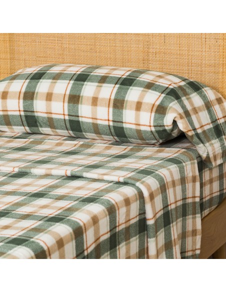 Juego de sábanas coralina Cuadro Noric verde