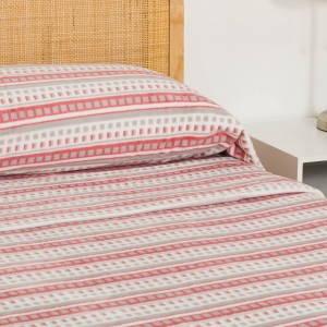 Juego de sábanas coralina Raya Guilia rosa