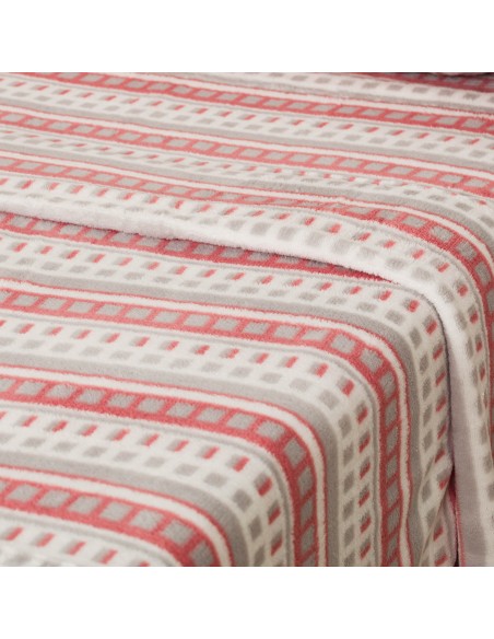 Juego de sábanas coralina Raya Guilia rosa