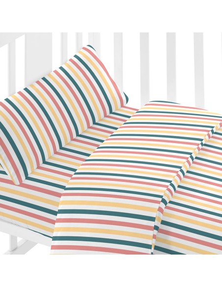 Funda nórdica algodón Raya Laia cuna