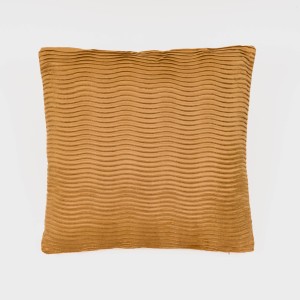 Cojín cuadrante New Ondas terciopelo liso 50x50 - funda + relleno