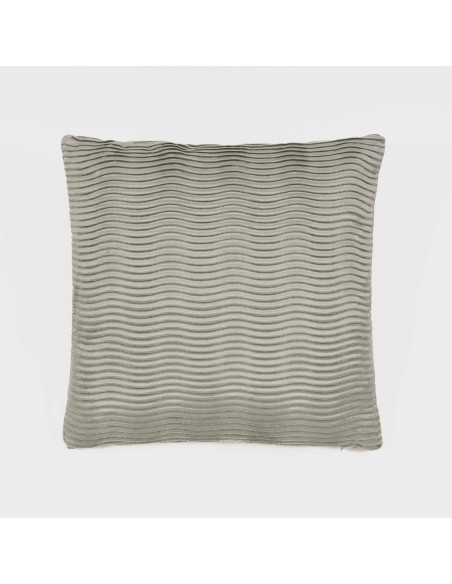 Cojín cuadrante New Ondas terciopelo liso 50x50 - funda + relleno