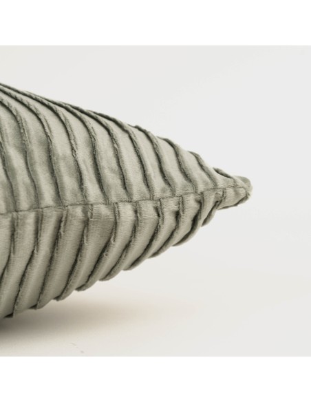 Cojín cuadrante New Ondas terciopelo liso 50x50 - funda + relleno