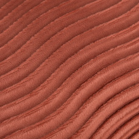 Cojín cuadrante New Ondas terciopelo liso 50x50 - funda + relleno