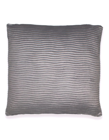 Cojín cuadrante New Ondas terciopelo liso 50x50 - funda + relleno