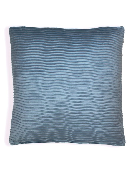 Cojín cuadrante New Ondas terciopelo liso 50x50 - funda + relleno