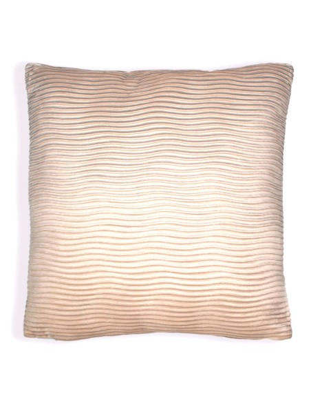 Cojín cuadrante New Ondas terciopelo liso 50x50 - funda + relleno