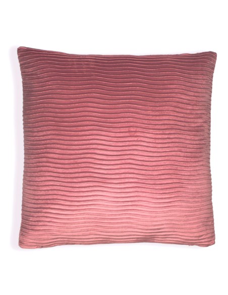 Cojín cuadrante New Ondas terciopelo liso 50x50 - funda + relleno