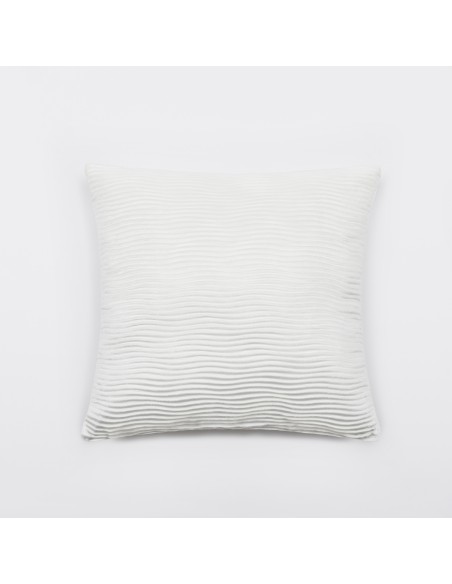 Cojín cuadrante New Ondas terciopelo liso 50x50 - funda + relleno
