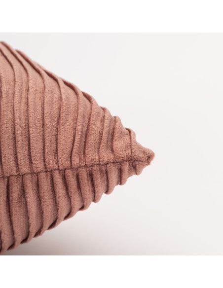 Cojín cuadrante New Ondas terciopelo liso 50x50 - funda + relleno