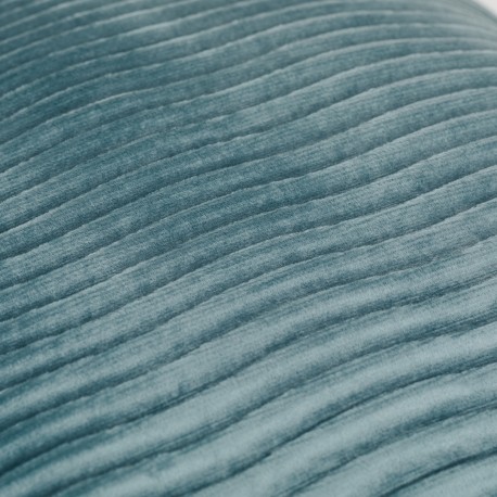 Cojín cuadrante New Ondas terciopelo liso 50x50 - funda + relleno