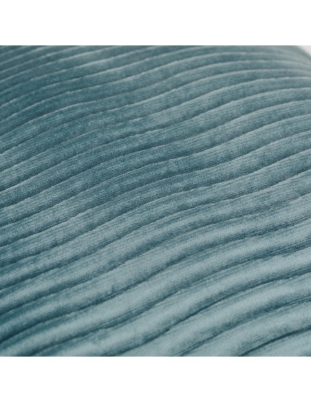 Cojín cuadrante New Ondas terciopelo liso 50x50 - funda + relleno