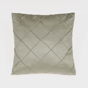 Cojín cuadrante New Rombo terciopelo liso 50x50 - funda + relleno