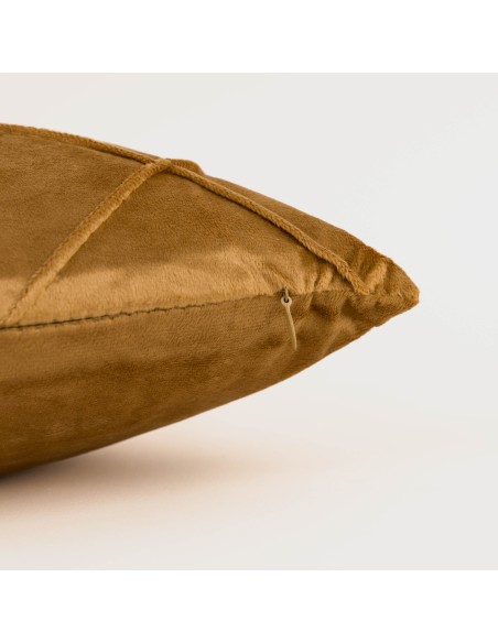 Cojín cuadrante New Rombo terciopelo liso 50x50 - funda + relleno
