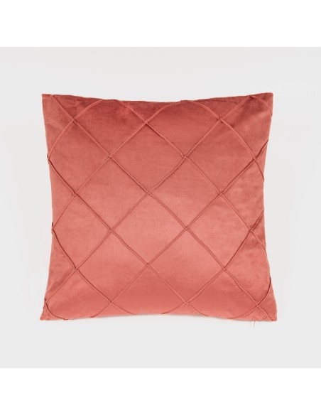 Cojín cuadrante New Rombo terciopelo liso 50x50 - funda + relleno
