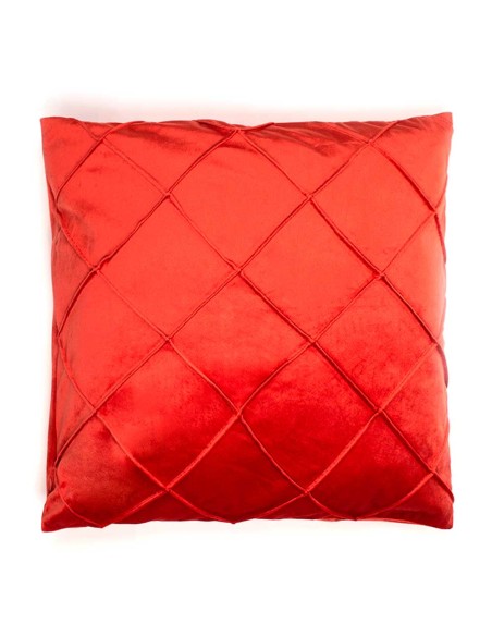 Cojín cuadrante New Rombo terciopelo liso 50x50 - funda + relleno