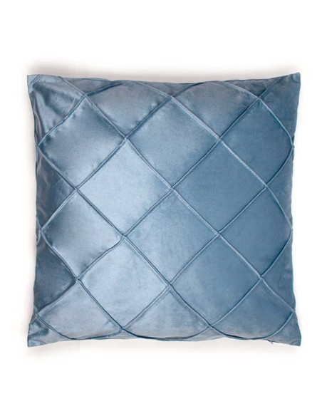 Cojín cuadrante New Rombo terciopelo liso 50x50 - funda + relleno