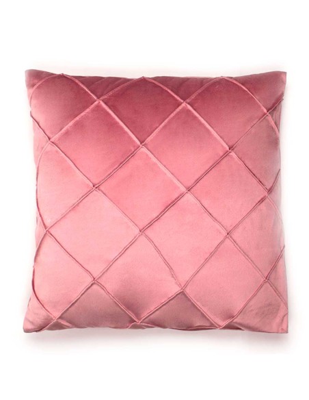 Cojín cuadrante New Rombo terciopelo liso 50x50 - funda + relleno