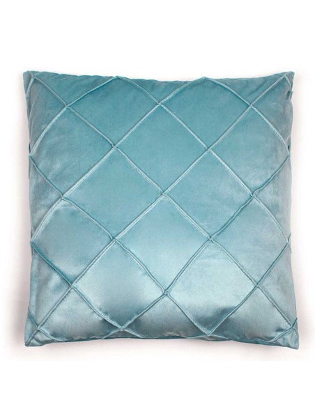 Cojín cuadrante New Rombo terciopelo liso 50x50 - funda + relleno