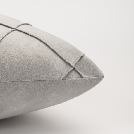 Cojín cuadrante New Rombo terciopelo liso 50x50 - funda + relleno