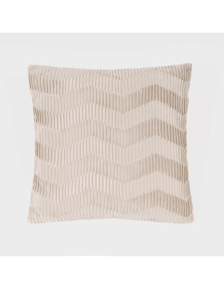 Cojín cuadrante New Traza terciopelo liso 50x50 - funda + relleno