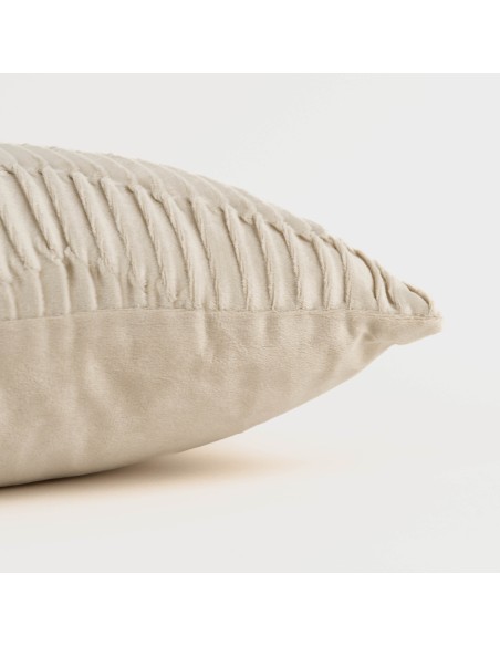 Cojín cuadrante New Traza terciopelo liso 50x50 - funda + relleno