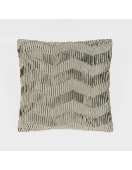 Cojín cuadrante New Traza terciopelo liso 50x50 - funda + relleno