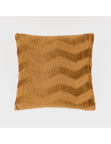 Cojín cuadrante New Traza terciopelo liso 50x50 - funda + relleno