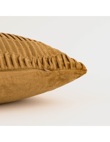 Cojín cuadrante New Traza terciopelo liso 50x50 - funda + relleno