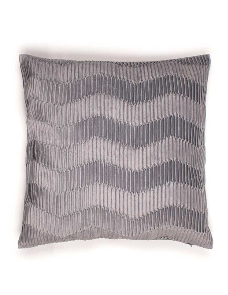 Cojín cuadrante New Traza terciopelo liso 50x50 - funda + relleno