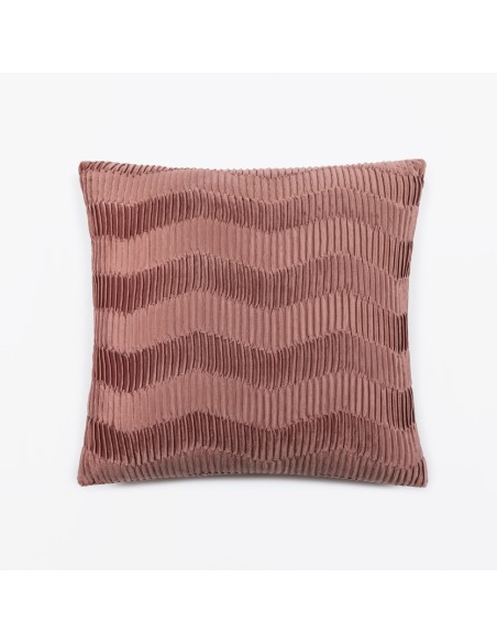Cojín cuadrante New Traza terciopelo liso 50x50 - funda + relleno