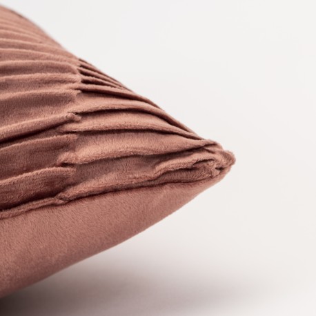 Cojín cuadrante New Traza terciopelo liso 50x50 - funda + relleno