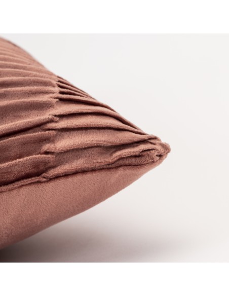 Cojín cuadrante New Traza terciopelo liso 50x50 - funda + relleno