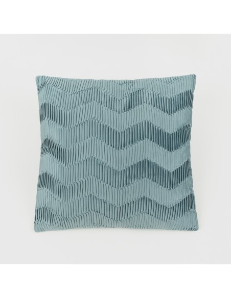 Cojín cuadrante New Traza terciopelo liso 50x50 - funda + relleno