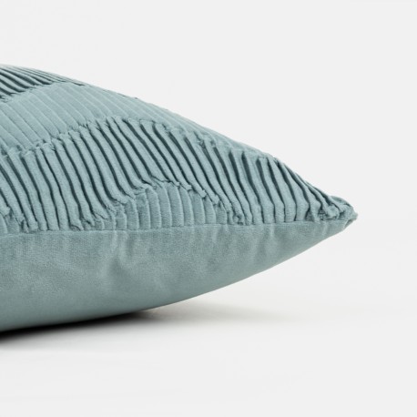 Cojín cuadrante New Traza terciopelo liso 50x50 - funda + relleno