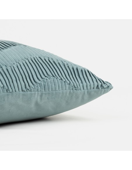 Cojín cuadrante New Traza terciopelo liso 50x50 - funda + relleno