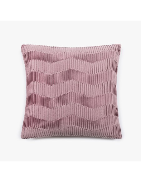 Cojín cuadrante New Traza terciopelo liso 50x50 - funda + relleno