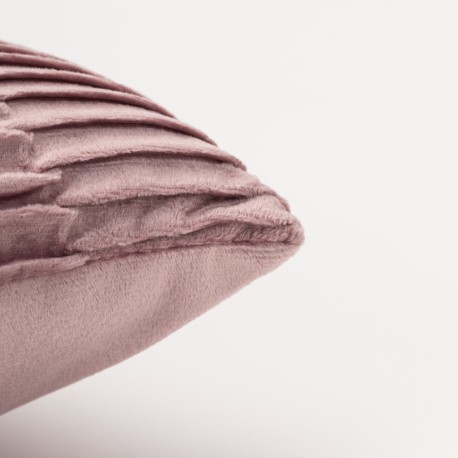 Cojín cuadrante New Traza terciopelo liso 50x50 - funda + relleno