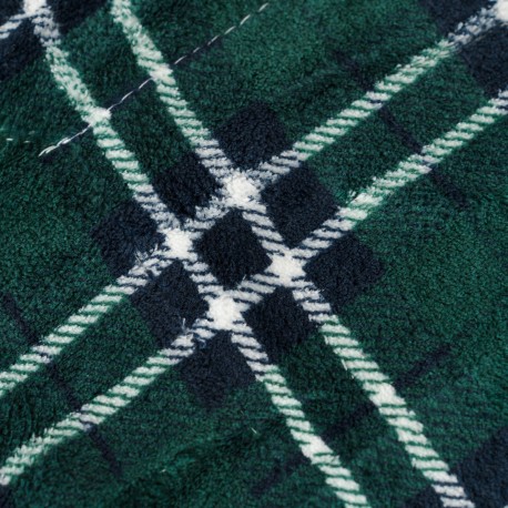 Manta sherpa Cuadro Ruz azul marino