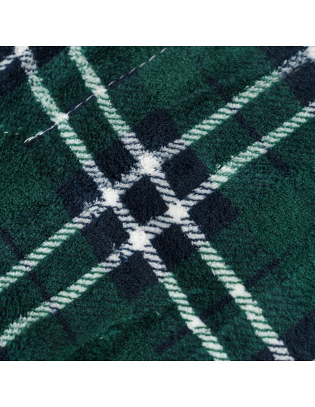 Manta sherpa Cuadro Ruz azul marino